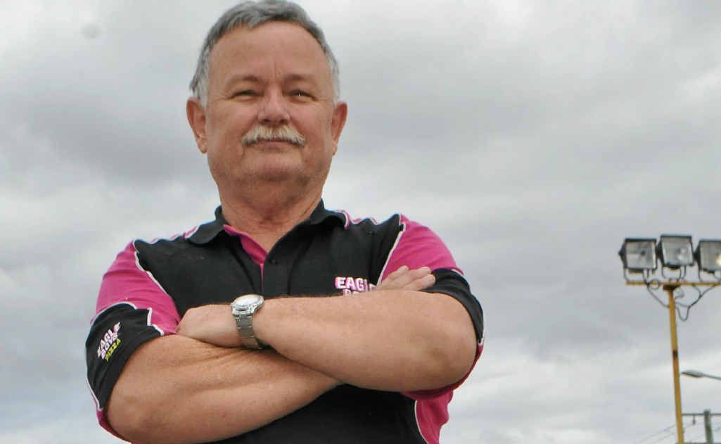 Eagle Boys franchisee John Rye was less than impressed when the main access point to his shop was blocked off on Thursday night due to road works. Eagle Boys franchisee John Rye was less than impressed when the main access point to his shop was blocked off on Thursday night due to road works.